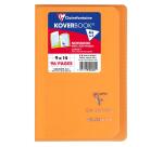 Carnet piqué Koverbook 9x14cm 96 pages petits carreaux couverture polypropylène transparent - Assortis