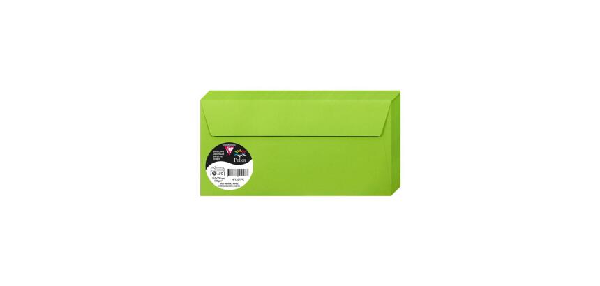 Paquet de 50 enveloppes Pollen 110x220mm 120g/m2 - Vert menthe