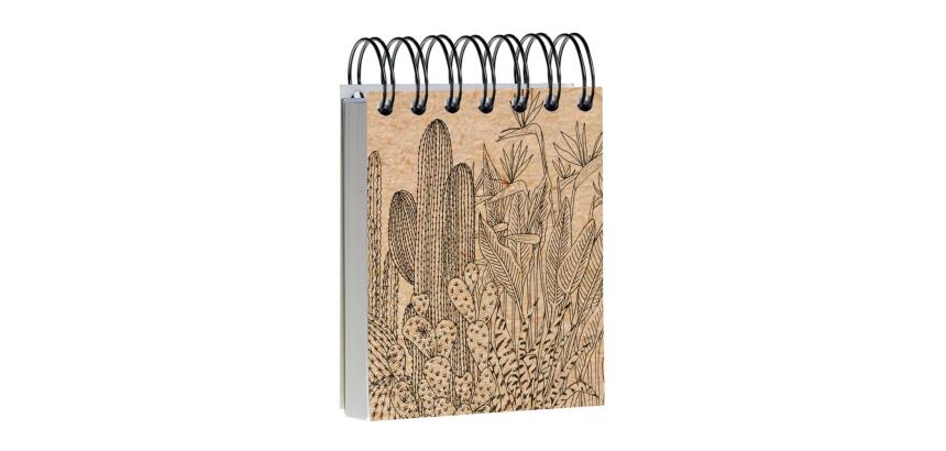 Le cerisier blanc, Bloc reliure intégrale en-tête 9x11 cm, 160 feuilles, uni, ass.