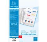 Sachet de 10 pochettes perforées polypropylène lisse haute qualité 9/100e - 24x32cm vertical - Cristal