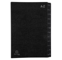 Trieur rigide Economique Ordonator 24 compartiments alphabétiques- 24x34cm - Noir