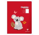 Cahier de poésie piqué Clairenfantine 24x32cm 48p grands carreaux + uni Couleur aléatoire - Assortis