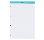Rhodia gehefteter Block, COULEURS N°20 A4+/21x31,8 cm, 4-fach gelocht, 80 Blatt kariert 80g, mikroperforiert - Azurblau