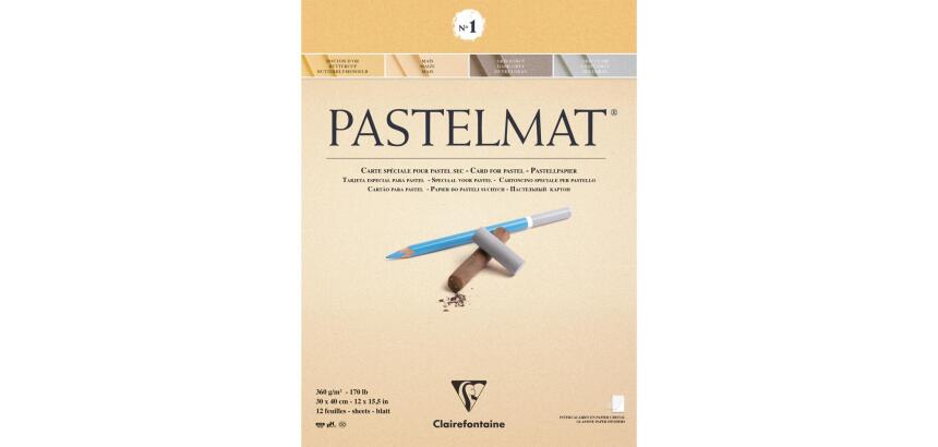 Pastelmat bloc collé 12F 30x40cm 360g