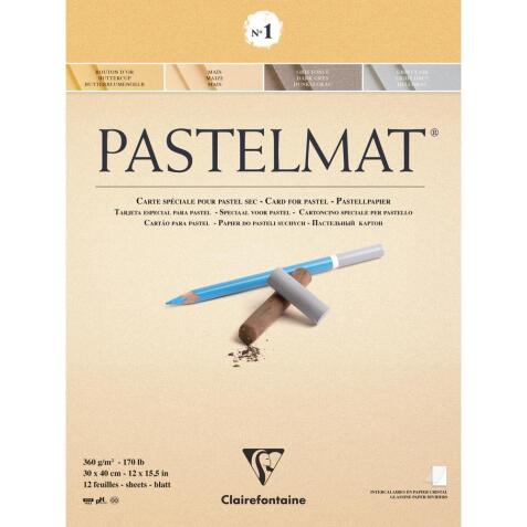 Pastelmat bloc collé 12F 30x40cm 360g