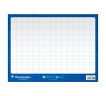 Cahier Magique couverture ardoise double-face effaçable piqué 24x32cm 48 pages grands carreaux (Seyès tricolore) - Bleu