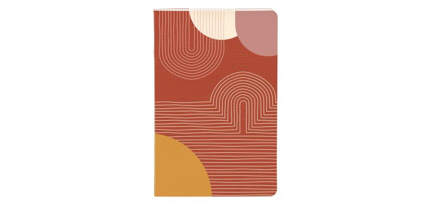 Terracotta, Carnet cousu fil 11x17 cm, 64 pages, ligné, ass.