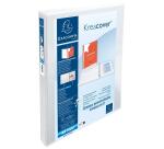 Classeur 4 anneaux cartonné Exacompta Kreacover® personnalisable A4 maxi- Dos 3,8 cm blanc