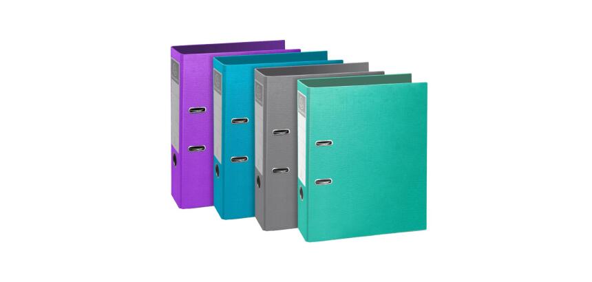 Classeur à levier Teksto Prem'Touch Dos 80mm - A4 - Couleurs assorties