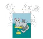 Graffy Color, Animaux familiers MamanBébé - Multicolore