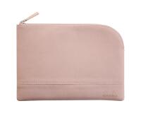 Rhodiarama pochette zippée en simili cuir - taille M (16x22 cm) - Touche de rose