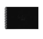 Rhodia Touch Watercolor Book, papier grain fin 100% coton 300g - A5 paysage, 40 pages - Noir