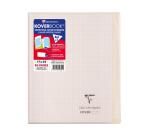 Cahier piqué Koverbook 17x22 cm 96 pages petits carreaux couverture polypropylène 100% recyclé