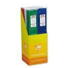 CRÉPON MÉTALLISÉ, 30 sachets d'1 feuille pliée 72g/m2 au format 2,50x0 ,50m (en présentoir) - Assortiment