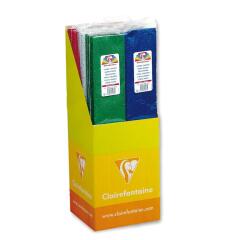 CRÉPON MÉTALLISÉ, 30 sachets d'1 feuille pliée 72g/m2 au format 2,50x0 ,50m (en présentoir) - Assortiment
