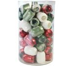 Mini-tube 60 bolducs 10mx7mm Nöel tradi - Assortiment