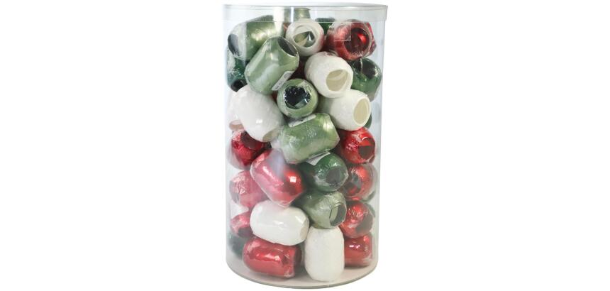 Mini-tube 60 bolducs 10mx7mm Nöel tradi - Assortiment