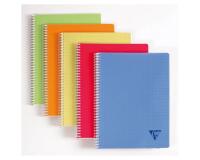 Cahier reliure intégrale Linicolor FRESH 24x32cm 100 pages petits carreaux couverture plastique polypropyène rainuré Couleur aléatoire - Assortis