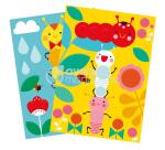 Boîte créative, Tableaux gommettes, Chenilles - Multicolore