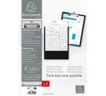 Porte-bloc avec pochette 23 x 32 cm pour A4 noir