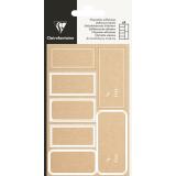 Etiquette Adhésive Kraft rectangle blanc - Blanc