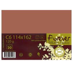 Enveloppe 114x162 FOREVER 120g pqt 20 - Chocolat