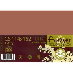 Enveloppe 114x162 FOREVER 120g pqt 20 - Chocolat