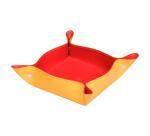 Rhodiarama vide-poche réversible simili cuir italien 12x12x4,5 cm - Coquelicot