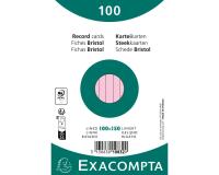 Fichas de cartulina bristol 205 g/m2 - Rayado - 100x150 mm - Rosa