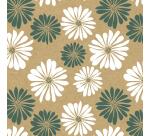 Kraft brut 70g, rl 50x0,70m Pâquerettes - Blanc