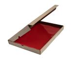 Etui carton de 100 pochettes coin PVC lisse haute résistance 13/100e - A4 - Rouge