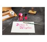 Encre 1670 à paillettes dorées 15ml - Fuchsia de Magellan