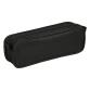 Trousse rectangulaire noire avec 2 compartiments 23x7x8 cm - Noir
