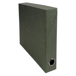 Scatola per progetti economica dorso 50mm cartoncino rivestito - 25 ,5x34cm - Verde scuro