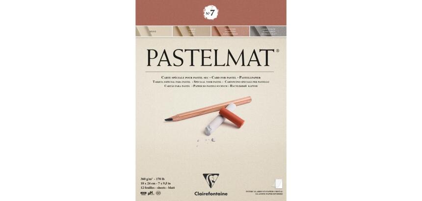 Pastelmat bloc collé 12F 18x24cm 360g