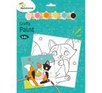 Graffy Paint, Chat 20x20 cm - Multicolore