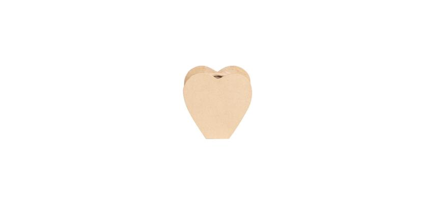 Vase coeur waterproof 13x5x13 cm - Kraft