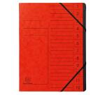 Exacompta Stapled Multipart file with Elastic (12 compartments, A4)