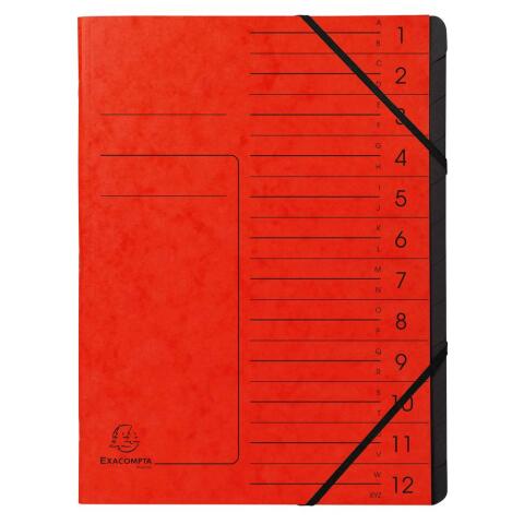 Clasificadores grapados en el lomo Con gomas, grapados - Tamaño: 24,5x32 cm para: A4 - Rojo