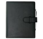 Organiseur Exatime 21 Cali - cuir pleine fleur 19 x 23 cm Semainier Septembre 2025 à Décembre 2026 - 16 mois - Noir