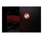 Panneau adhesif exacompta pvc antiderapant telephone mobile interdit 10cm coloris rouge