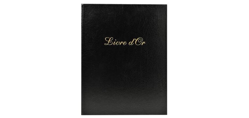 Livre d'or Balacron avec titre 100 pages blanches - 27x22 cm vertical - Couleurs assorties