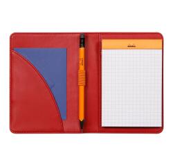 Rhodiarama livret porte-bloc N°12 pour bloc ou carnet format B7 - Coquelicot