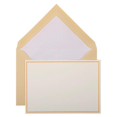 Ensemble 10 cartes + 10 enveloppes C6 Bordées, SOUS SACHET