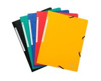 Elasticated folder without flap 400gsm hard glazed mottled premium pressboard- A4 size - Assorted colours