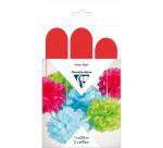 PAPIER DE SOIE, Set de 3 pompons à suspendre Ø30x1 et Ø40x2 - Rouge