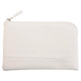 Rhodiarama pochette zippée en simili cuir - taille S (11x17 cm) - Blanc