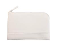 Rhodiarama pochette zippée en simili cuir - taille S (11x17 cm) - Blanc