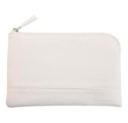 Rhodiarama pochette zippée en simili cuir - taille S (11x17 cm) - Blanc