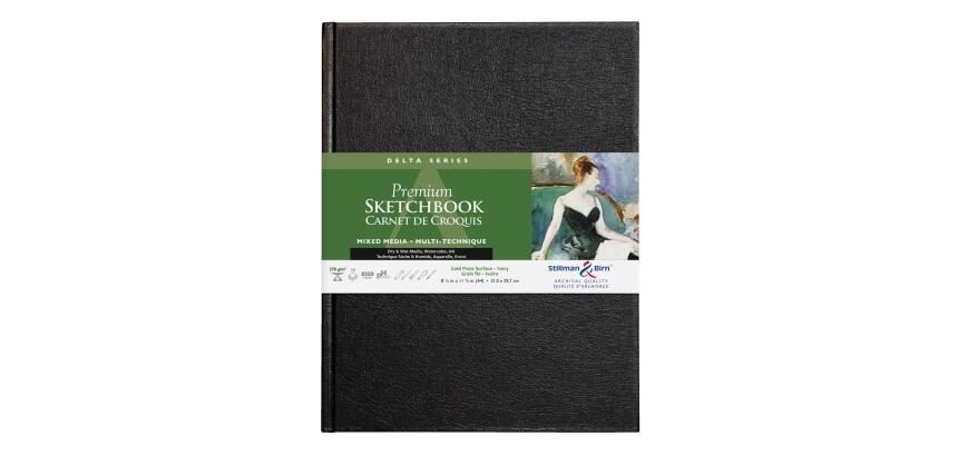 Delta Series carnet rembordé rigide 26F A4 270g - Ivoire